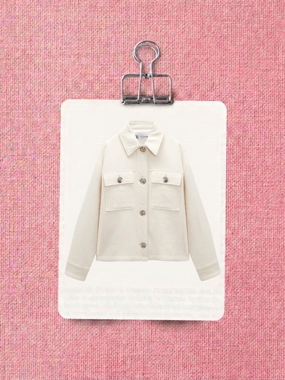 Zara Cream Utility Jacket